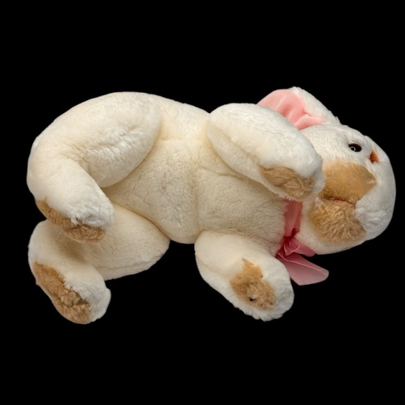 Plush Bunny Toy Floppy Ears White & Pink Super Cute So Soft Perfect for Easter - Picture 5 of 7
